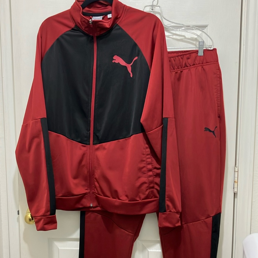 Puma Contrast 2.0 Tracksuit Jacket Joggers Sweatsuit Sweatpants Warmup Jump Suit